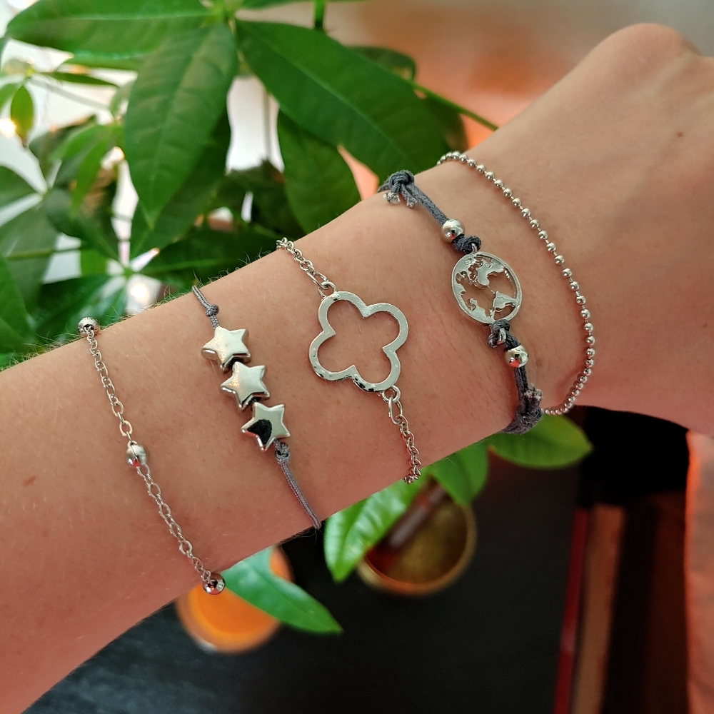 Clover • Stars • Earth ♡ 5 piece bracelet set